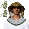 Benvo Mosquito Head Net Mesh One Piece Face Neck Fly Netting Cover from Bugs Gnats Noseeums Hat-Compatible Insect Shield for Fishing, Camping, Gardening (2pcs, Olive, Upgraded Big Net) view 1