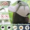 Benvo Mosquito Head Net Mesh One Piece Face Neck Fly Netting Cover from Bugs Gnats Noseeums Hat-Compatible Insect Shield for Fishing, Camping, Gardening (2pcs, Olive, Upgraded Big Net) view 3