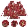 TOGEVAL 5pcs Drawstring Gift Bags Elegant Japanese Style Makeup Brush Storage Pouches Versatile Jewelry Candy Packaging for Parties and Special Occasions view 3