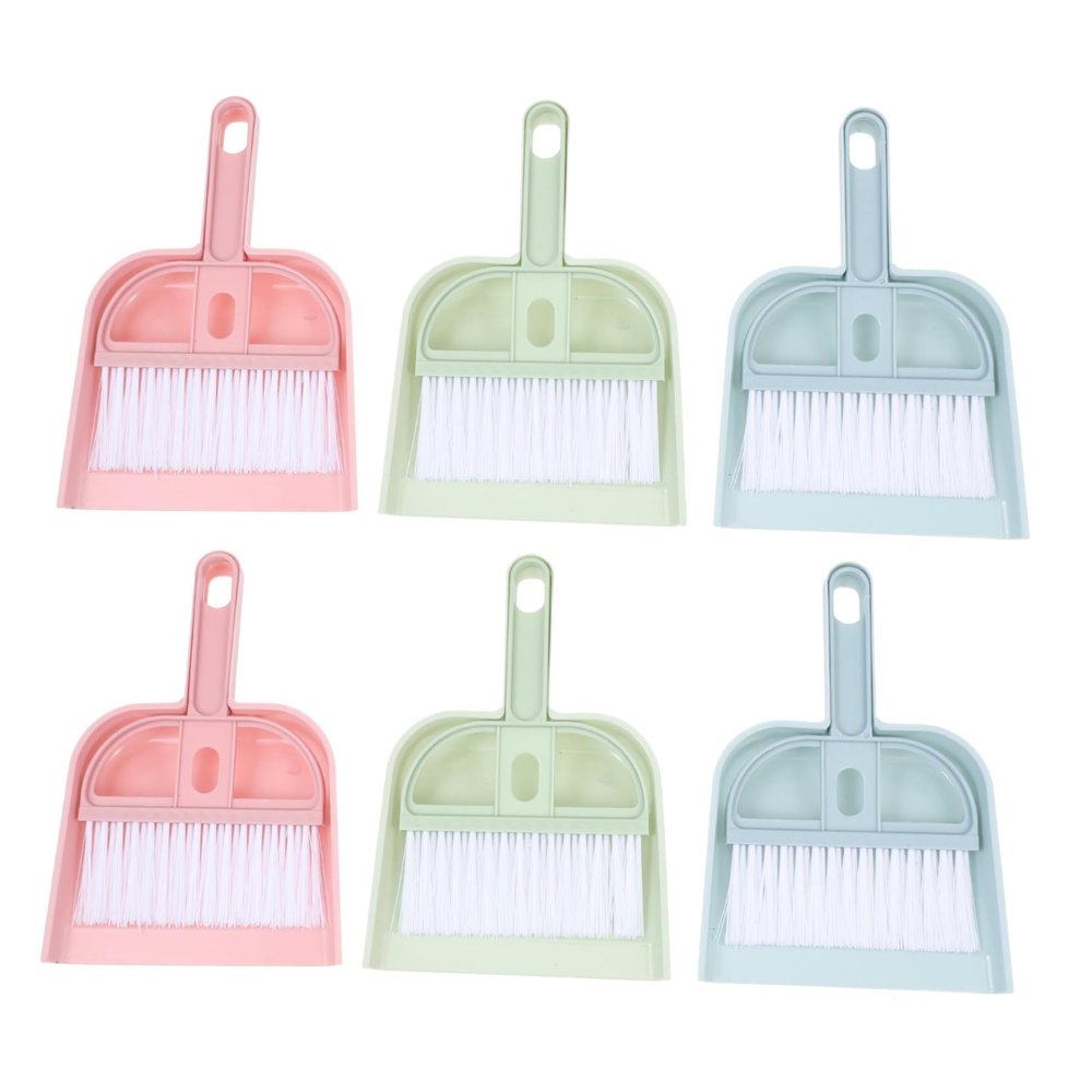 Healeved 6sets Complete Cleaning Tool Mini Broom and Dustpan Kit Broom and Dustpan for Home Kitchen Brushes Desktop Garbage Shovel for Rv