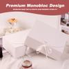 10 Pack Gift Boxes with Ribbon 10x7.5x3.5 Inch - Cardstock Wedding Favor Boxes for Bridesmaid Proposals, Birthday & Holiday Gift Packaging (White) view 3