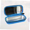 1Pc Portable Cooler Bag and Lightweight Organizer for Travel Double Zipper Design Compact Insulated Medication Case Blue view 3