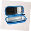 1Pc Portable Cooler Bag and Lightweight Organizer for Travel Double Zipper Design Compact Insulated Medication Case Blue view 4