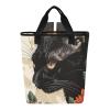 Bokkoy Rose Black Cat Insulated Cooler Bag with Ice PackLarge Capacity Waterproof Thermal Lunch BagReusable Cooler Bags for Picnic, Travel view 1
