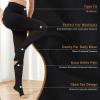 NURCOM 15-20 mmHg Compression Pantyhose for Women & Men, Open Toe Medical Compression Stockings, Waist High Opaque Compression Tights, Graduated Support for Varicose Veins, Edema, DVT, Post Surgery view 3