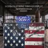 Digital Scale for Body Weight Highly Precision Bathroom Weight Scale 400 lbs with Backlit Display Personalized Scale for Home-American Flag in Distressed Grunge-Inspired view 3