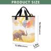 Bokkoy Elephant and Balloons Insulated Cooler Bag with Ice PackLarge Capacity Waterproof Thermal Lunch BagReusable Cooler Bags for Picnic, Travel view 3