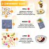 Beeswax Wrap, Beeswax Wraps For Food, Organic, Sustainable, Beeswax Food Wrap for Sandwich Storage, Reusable Beeswax Food Wrap 1L, 5M, 3S Butterfly Patterns Beeswax Paper, 9 Pack Set view 3