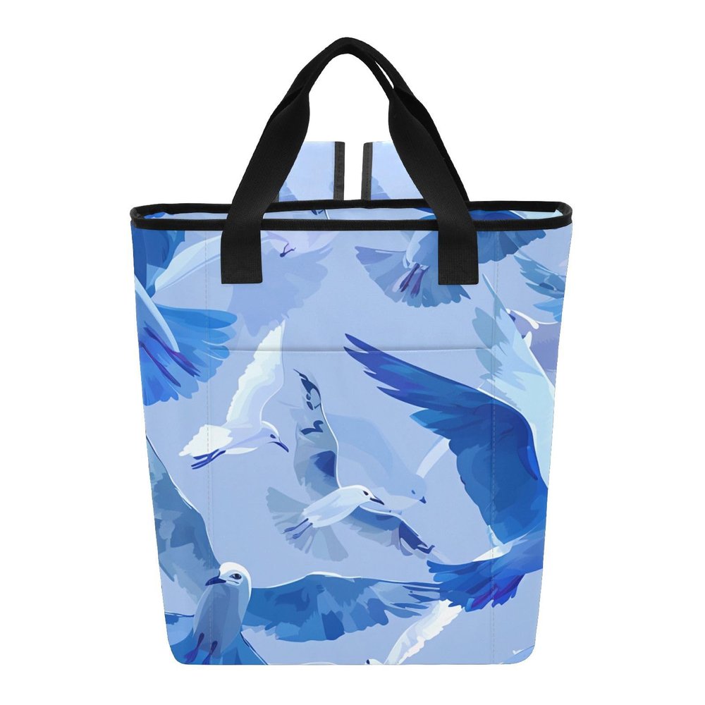 Bokkoy Sea Mew Insulated Cooler Bag with Ice PackLarge Capacity Waterproof Thermal Lunch BagReusable Cooler Bags for Picnic, Travel