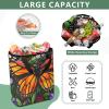 Bokkoy Big Orange Butterfly Insulated Cooler Bag with Ice PackLarge Capacity Waterproof Thermal Lunch BagReusable Cooler Bags for Picnic, Travel view 4