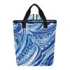Bokkoy Blue Texture Insulated Cooler Bag with Ice PackLarge Capacity Waterproof Thermal Lunch BagReusable Cooler Bags for Picnic, Travel view 1