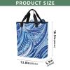 Bokkoy Blue Texture Insulated Cooler Bag with Ice PackLarge Capacity Waterproof Thermal Lunch BagReusable Cooler Bags for Picnic, Travel view 3
