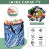 Bokkoy Blue Texture Insulated Cooler Bag with Ice PackLarge Capacity Waterproof Thermal Lunch BagReusable Cooler Bags for Picnic, Travel view 4