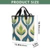 Bokkoy Green Texture Insulated Cooler Bag with Ice PackLarge Capacity Waterproof Thermal Lunch BagReusable Cooler Bags for Picnic, Travel view 3