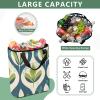 Bokkoy Green Texture Insulated Cooler Bag with Ice PackLarge Capacity Waterproof Thermal Lunch BagReusable Cooler Bags for Picnic, Travel view 4