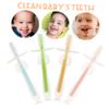 SKISUNO 4pcs Boy Girl Toothbrush Months Silicone Suction Cup Brush for Teething Relief view 2