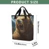 Bokkoy Bears and Basketball Insulated Cooler Bag with Ice PackLarge Capacity Waterproof Thermal Lunch BagReusable Cooler Bags for Picnic, Travel view 3