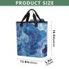 Bokkoy Blue Watercolor Insulated Cooler Bag with Ice PackLarge Capacity Waterproof Thermal Lunch BagReusable Cooler Bags for Picnic, Travel view 3