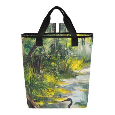 Bokkoy Heron in The Forest Insulated Cooler Bag with Ice PackLarge Capacity Waterproof Thermal Lunch BagReusable Cooler Bags for Picnic, Travel