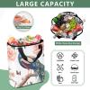 Bokkoy Flowers and Peacock Insulated Cooler Bag with Ice PackLarge Capacity Waterproof Thermal Lunch BagReusable Cooler Bags for Picnic, Travel view 4