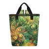 Bokkoy Golden Green Leaves Insulated Cooler Bag with Ice PackLarge Capacity Waterproof Thermal Lunch BagReusable Cooler Bags for Picnic, Travel view 1