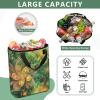 Bokkoy Golden Green Leaves Insulated Cooler Bag with Ice PackLarge Capacity Waterproof Thermal Lunch BagReusable Cooler Bags for Picnic, Travel view 4