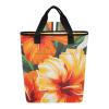 Bokkoy Big Orange Flowers Insulated Cooler Bag with Ice PackLarge Capacity Waterproof Thermal Lunch BagReusable Cooler Bags for Picnic, Travel view 1