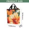 Bokkoy Big Orange Flowers Insulated Cooler Bag with Ice PackLarge Capacity Waterproof Thermal Lunch BagReusable Cooler Bags for Picnic, Travel view 3