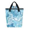 Bokkoy Watercolor Blue Insulated Cooler Bag with Ice PackLarge Capacity Waterproof Thermal Lunch BagReusable Cooler Bags for Picnic, Travel view 1