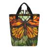 Bokkoy Orange Big Butterfly Insulated Cooler Bag with Ice PackLarge Capacity Waterproof Thermal Lunch BagReusable Cooler Bags for Picnic, Travel view 1