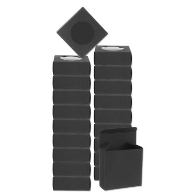 uxcell 20Pcs Kraft Soap Boxes for Homemade Soap, 3.1" x 3.1" x 1.2" Mini Kraft Treat Boxes with Clear Window Candy Cookie Gift Boxes for Party Favor Treats Packaging (Black)