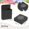 uxcell 20Pcs Kraft Soap Boxes for Homemade Soap, 3.1" x 3.1" x 1.2" Mini Kraft Treat Boxes with Clear Window Candy Cookie Gift Boxes for Party Favor Treats Packaging (Black) view 2