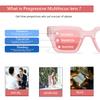 bullabulling Style Reading Glasses for Women Men, Fashion Square Blue Light Blocking Readers L05 (pink-Progressive, 1.75, x) view 2