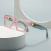 bullabulling Style Reading Glasses for Women Men, Fashion Square Blue Light Blocking Readers L05 (pink-Progressive, 1.75, x) view 4