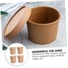 PartyKindom 25sets Disposable Soup Bowls Lids Soup Containers Porridge Cups Dessert Cups Kraft Boxes for Occasions view 3