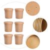 PartyKindom 25sets Disposable Soup Bowls Lids Soup Containers Porridge Cups Dessert Cups Kraft Boxes for Occasions view 4