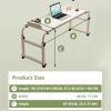 JZMGZ Bedtable,Overbed Table with Wheels,Over The Bed Table with Wheels Over Bed Table with Wheels Adjustable Height Height Adjustable Mobile Table Works as Laptop Cart Computer Table Bed Table view 2