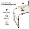 JZMGZ Bedtable,Overbed Table with Wheels,Over The Bed Table with Wheels Over Bed Table with Wheels Adjustable Height Height Adjustable Mobile Table Works as Laptop Cart Computer Table Bed Table view 3