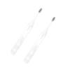 PACKOVE 2pcs Portable Folding Toothbrush Set for Travel Compact Bristles for Outdoor Activities and Business Trips White view 1