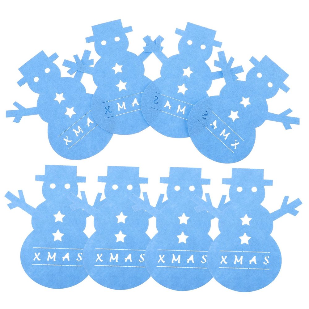 NAMOARLY 8pcs Christmas Felt Snowman Cutlery Holders Festive Tableware Bags for Holiday Dinner Create Cheerful Atmosphere for Your Xmas