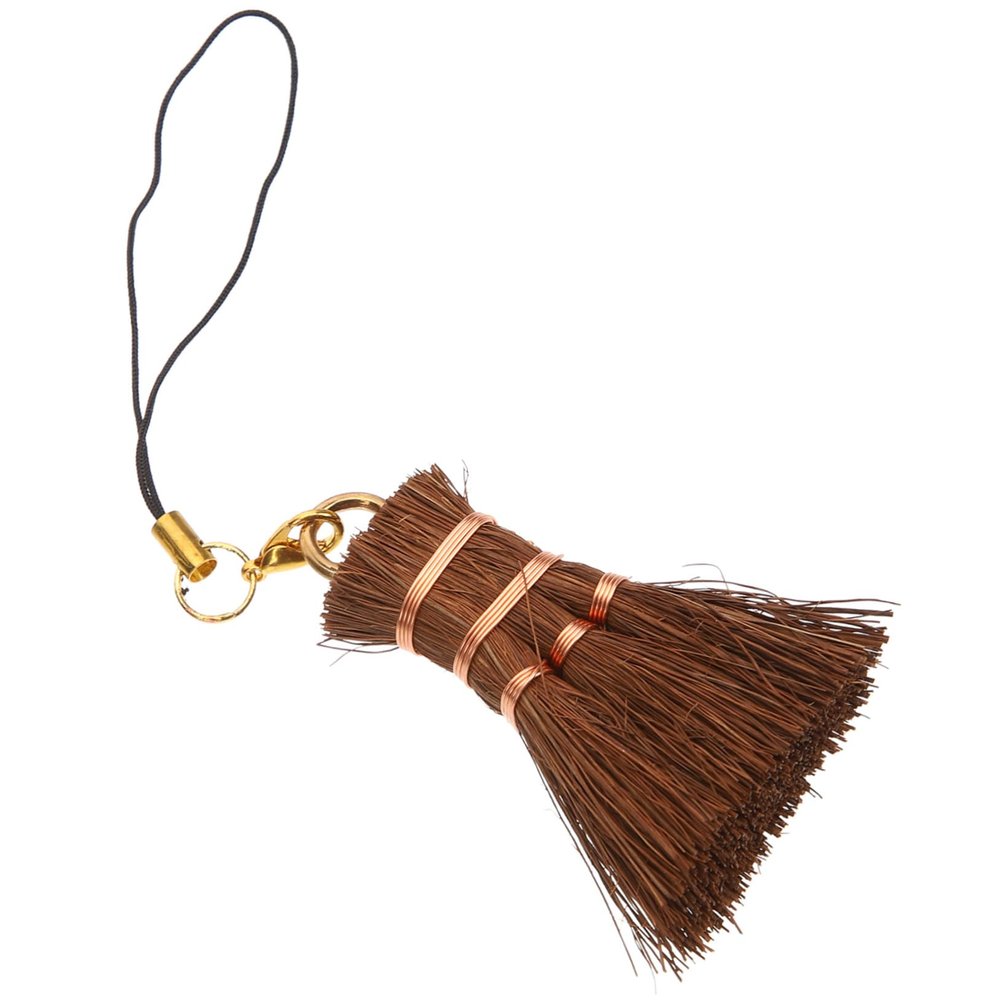 UTHCLO Mini Palm Broom Set Small Hand Whisk Broom for Sweeping Natural Fiber Cleaning Brush for Tea Ceremony Desktop and Home Use