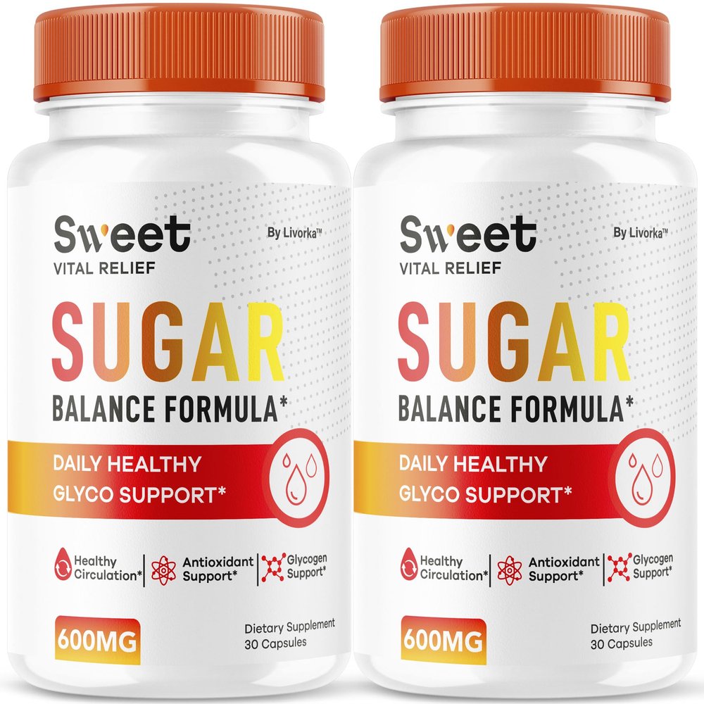 (2 Pack) Sweet Vital Relief Capsules - Official SweetVital Relief Supplement Pills, Sweet Vital Relief Glyco Balance Formula Advanced Glycogen Support, SweetVital Reviews, 60 Capsules for 2 Months