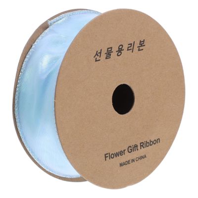 Veemoon 1roll Colorful Wave Sheer Ribbon for Bows and Floral Arrangements Yards of Iridescent Craft Ribbon for Wrapping and Festival Decorations
