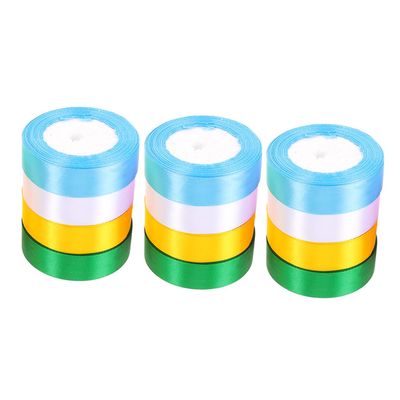 jojofuny 12rolls Ribbon for Wrapping Crafting and Floral Decorations Multi-use Decorative Ribbons for Occasion Wide