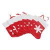 KICHOUSE 8pcs Christmas Cutlery Pouches Xmas Themed Spoon Fork Holders for Holiday Tableware Storage Decorative Snowflake Design for Parties and Family Gatherings view 1