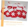 KICHOUSE 8pcs Christmas Cutlery Pouches Xmas Themed Spoon Fork Holders for Holiday Tableware Storage Decorative Snowflake Design for Parties and Family Gatherings view 2