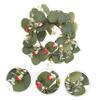 BIUDECO Artificial Eucalyptus Wreath Candle Ring Wedding Decor Realistic Leaf Garland Christmas Party Decoration view 4