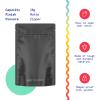 1000 Pcs - 6 Inch x 9.3 Inch Matte Black Vista PCR Smell Proof Mylar Bags Tamper Evident (Tear Notch) - 1 Ounce (28 Grams) view 2