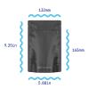 1000 Pcs - 6 Inch x 9.3 Inch Matte Black Vista PCR Smell Proof Mylar Bags Tamper Evident (Tear Notch) - 1 Ounce (28 Grams) view 3