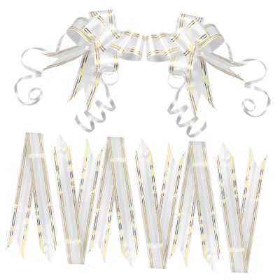 PACKOVE 100pcs Edge Pull Bows for Wrapping Decorative Pull Bows for Weddings Parties and Holidays Handmade Ribbon for Crafts and Event Decorations